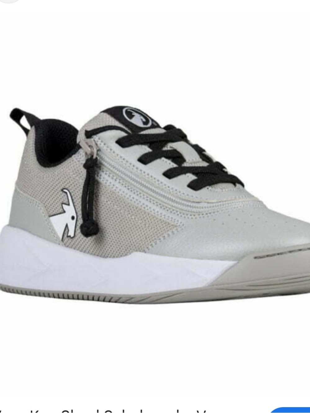 New Billy  Kids Gray Mesh & Leather Sneaker size 4